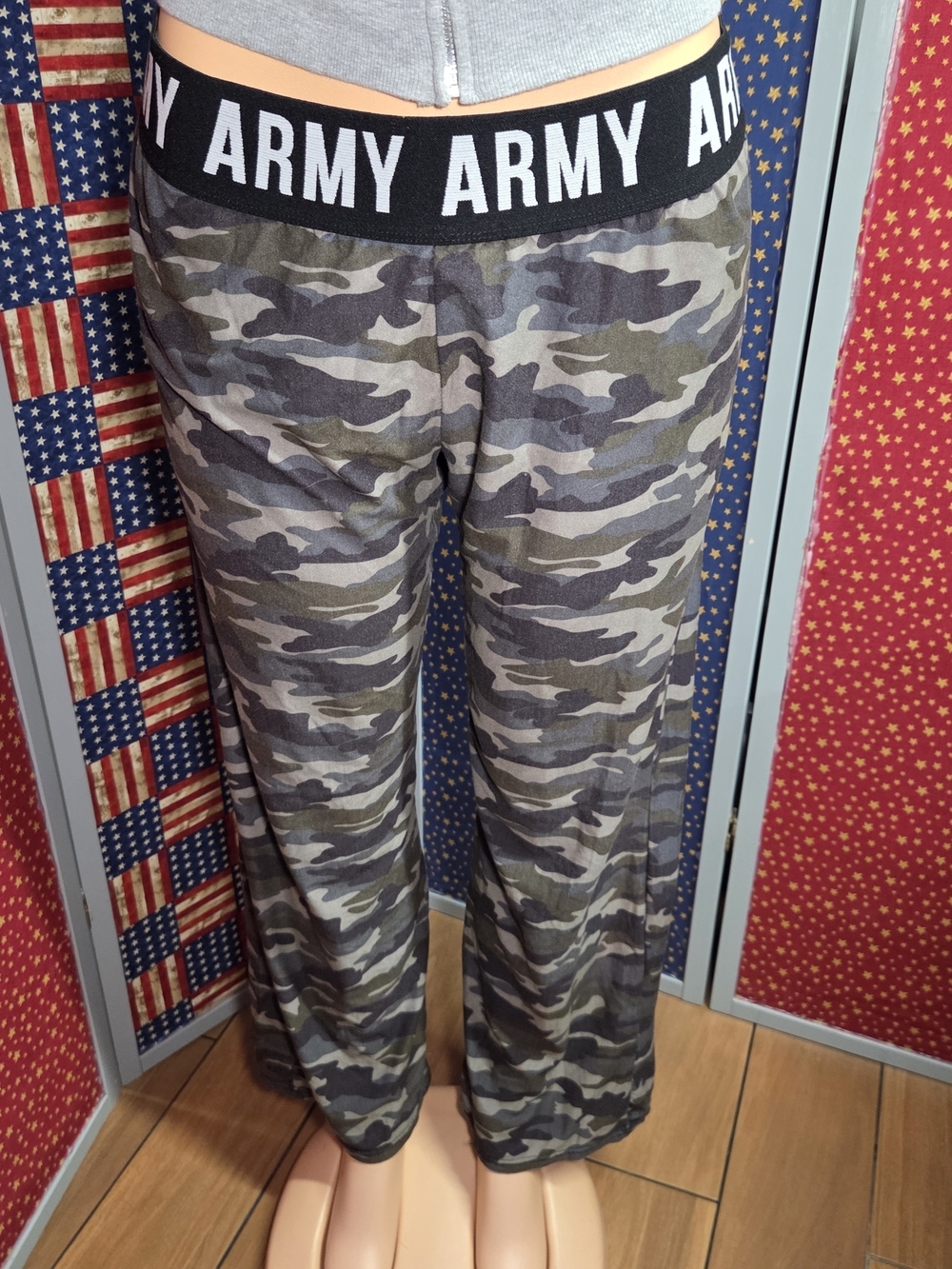 **ARMY Camouflage Lounge Pants with Branded Waistband**
